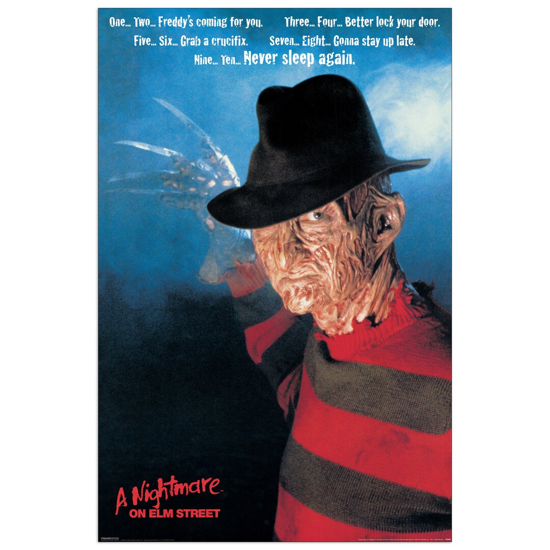 Wandbild Freddy Krueger, Retro-Werbung