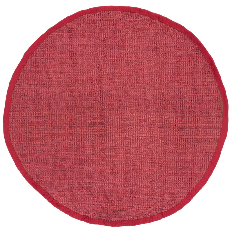 Weatherhill Natural Fiber Hand Woven Jute Solid Color Rug, Round 4'