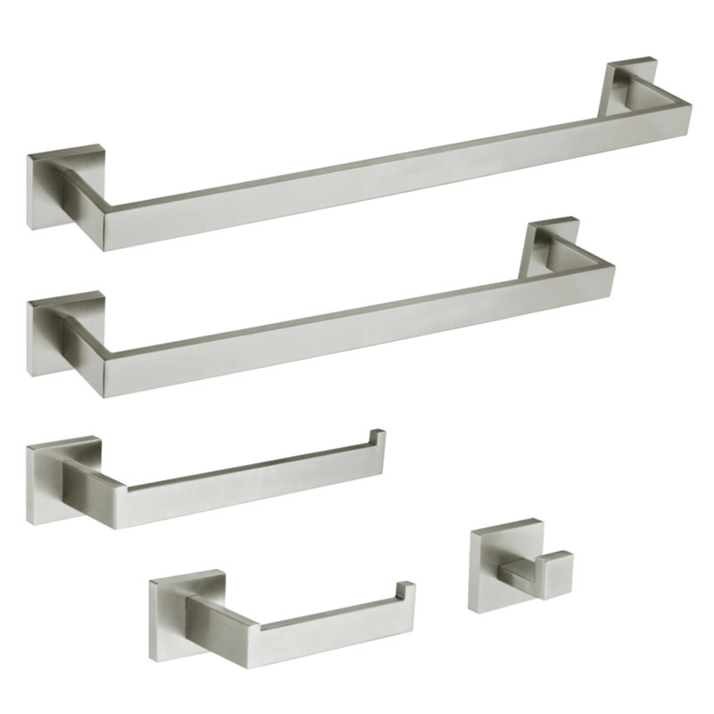 Markus 5 - Piece Bathroom Hardware Set, Brushed Nickel