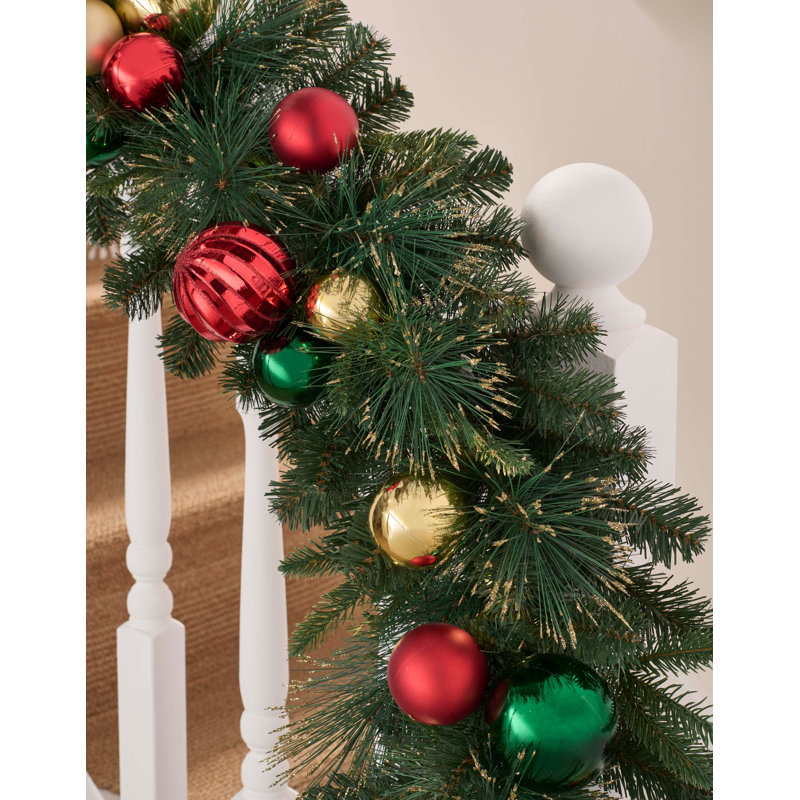 CHANTRY 275 cm in. Lighted Fresh Faux Artificial Mixed Assortment Garland