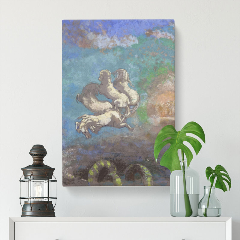 White Horses by Odilon Redon - Wrapped Canvas, 76cm H x 50cm W x 3cm D