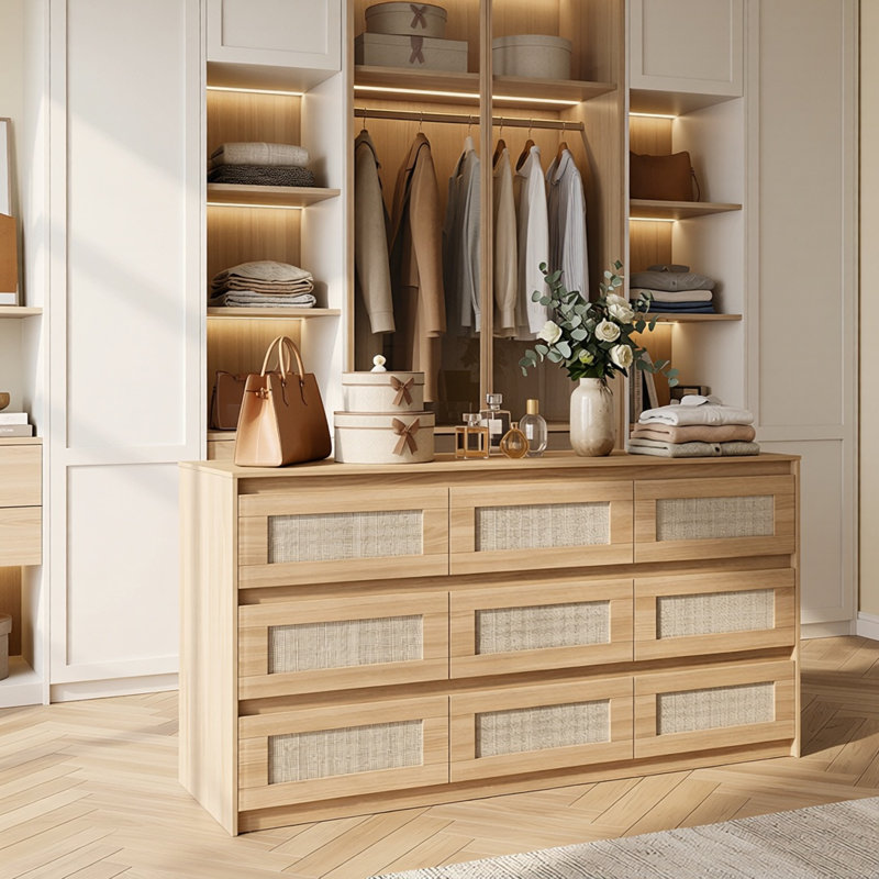 Closet System With 9 Sisal Drawer