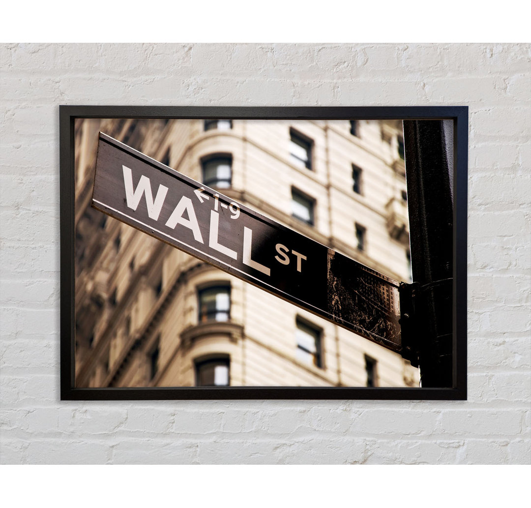 Wall Street - Einzelner Bilderrahmen Kunstdrucke auf Leinwand