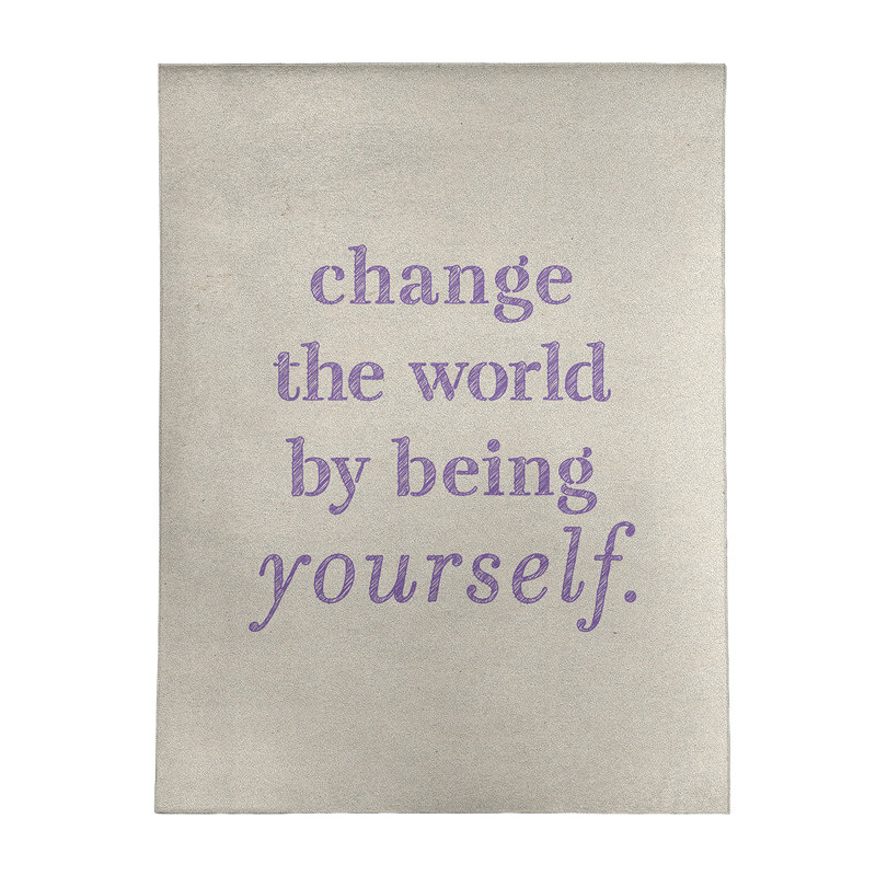 Tapis à la main the world quoted change the world, Rectangle 5 pi x 7 pi