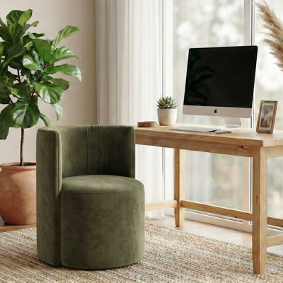 Modern Velvet Office Chair with Universal Wheels
