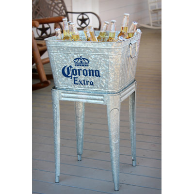 Leigh Country 42 Quarts Serving Station / Cart Cooler in Silver