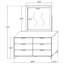 Commode 6 tiroirs avec miroir