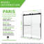 Porte de douche coulissante double sans cadre avec verre transparent Helius-88301485