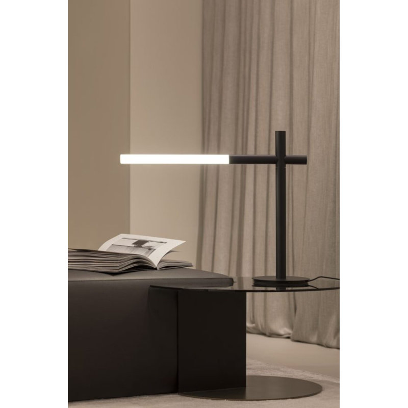 Bianca Table Lamp, Matte Black Silk