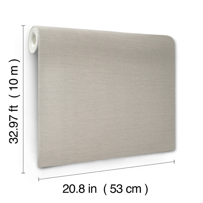 Ahmetli Shimmering Linen Wallpaper, Gray