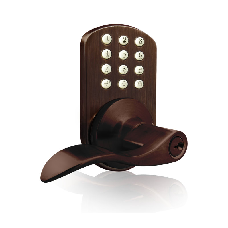 Keyless Entry Door Lever, Oil Rubbed Bronze