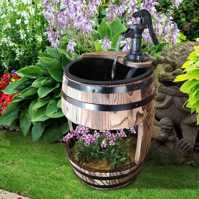 Ballina Outdoor Wood Weather Resistant Urn Fountain