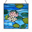 Panneau de vitrail 12 "H Lotus Pond