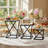 Stackable Metal Food Risers, Set of 3 Geometric Buffet Display Stands for Pizza, Desserts and Appetizers