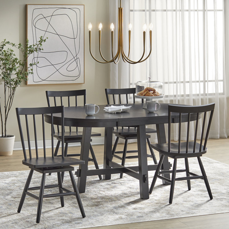 Ensemble de salle à manger Dao, 5 pièces: table, 4 chaises