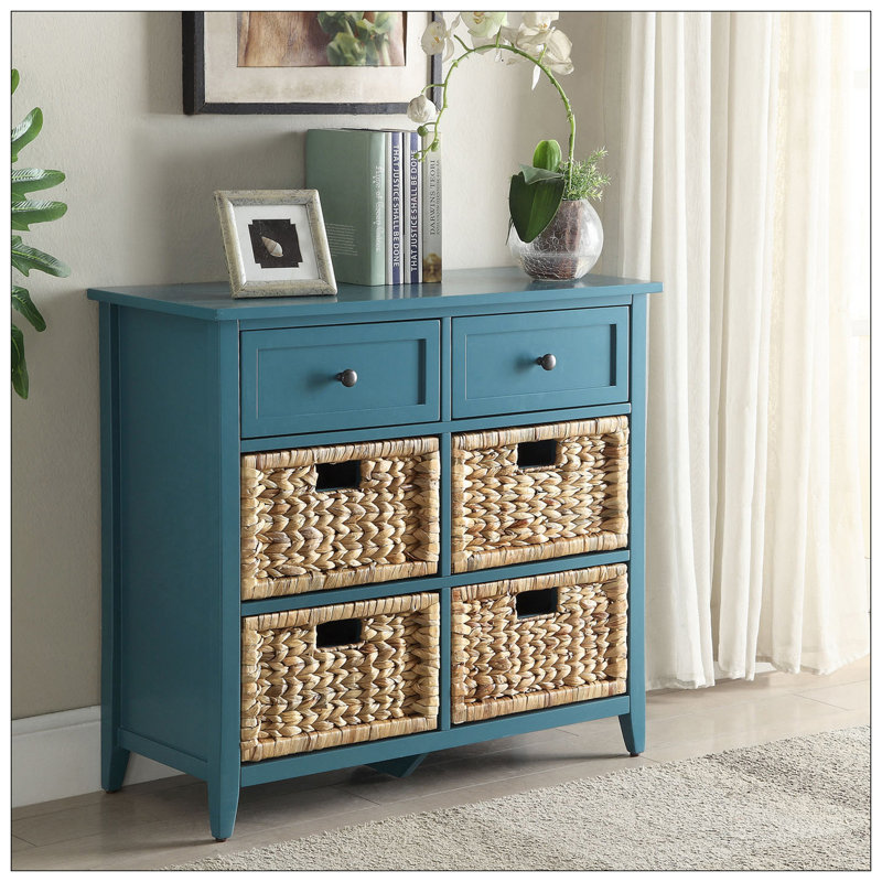 Teal Console Table With Storage