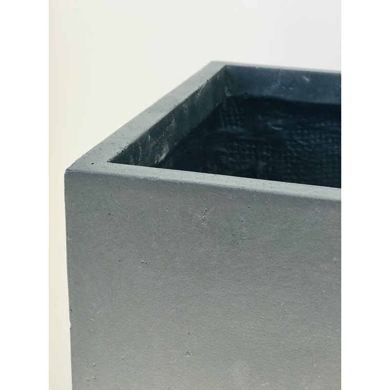 Boîte à fleurs en béton Wabbaseka, Graphite, H 9 po x l 11 po x P 11 po