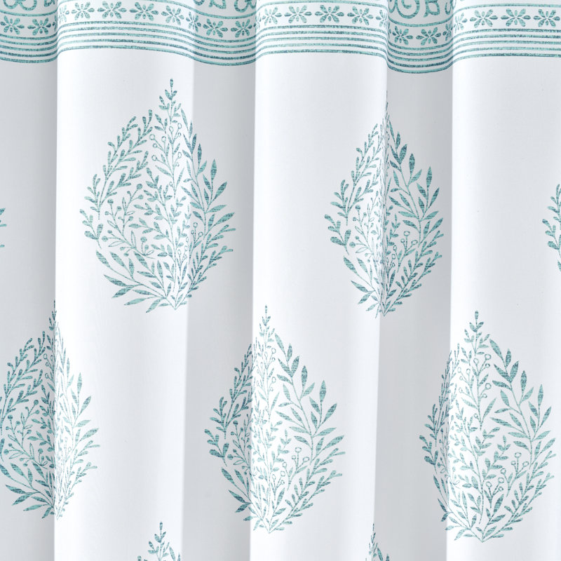 Floral Shower Curtain, Blue