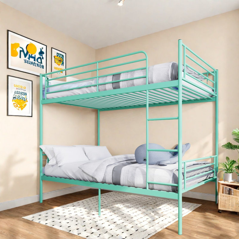 Space-saving Metal Bunk Beds With Storage, Modern Twin Over Twin