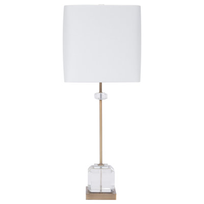 Eaton Crystal and Brass Table Lamp