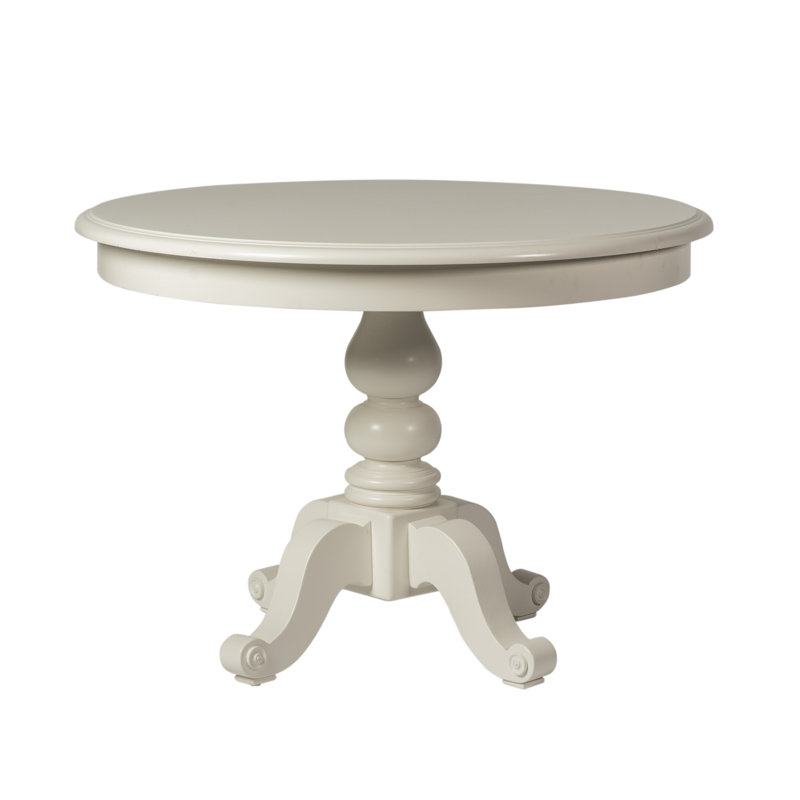 Alantae Extendable Solid Wood Dining Table, Oyster White