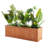Barros Solid Cedar Rectangular Planter Box with Drainage Holes-2088857657-2102627043