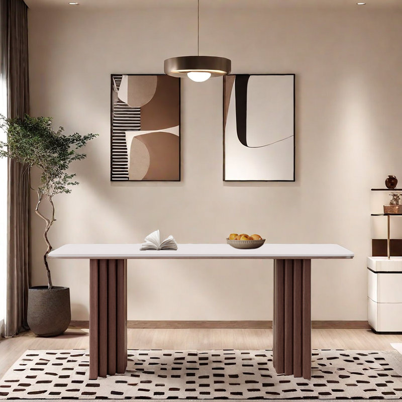 Table de salle à manger Ahnesti, H 29,5 po x L 31,4 po x l 62,9 po