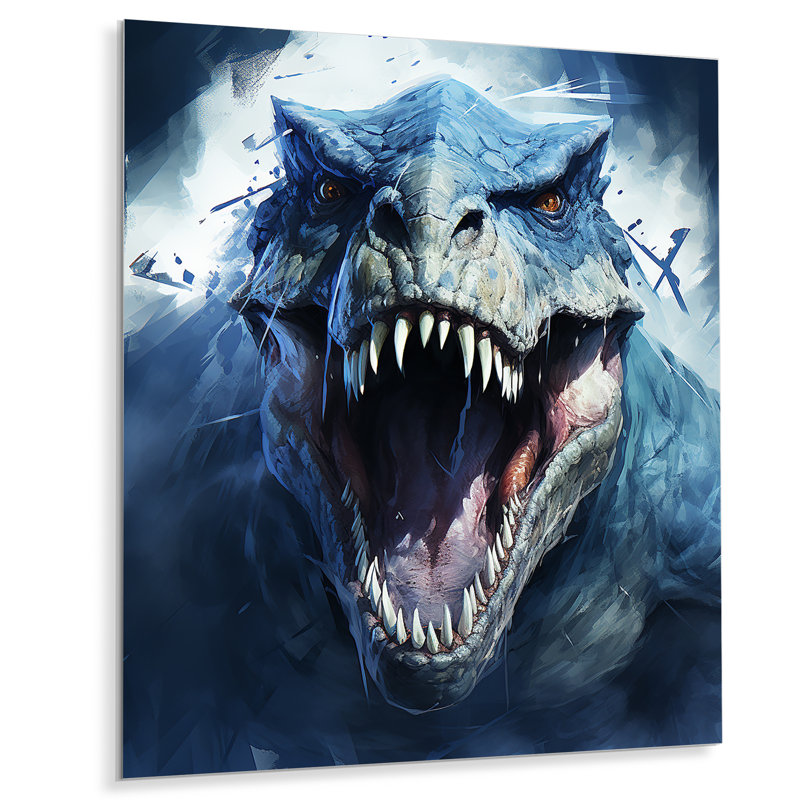 Gothic Dino Giants Trex - Art mural dinosaure, H 32 po x l 24 po x P 1 po