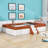 Asenath Wood Upholstered Daybed with Stairs and Fence-1009189482
