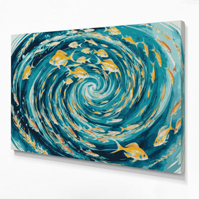 «Hawaiian Tropical Fish», art mural sur toile verte