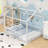 Metal Floor Bed With Guardrails, House-Shaped Design-1108250087-1108250084
