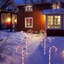16 lumières de marqueurs de chemin de canne de Noël 16 po, 12 lumières blanc chaud