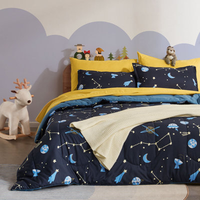 Kids Space Galaxy Comforter Set
