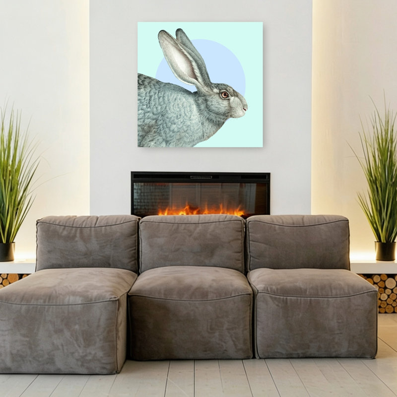 Reproduction d'art mural gris, 36" H x 36" W