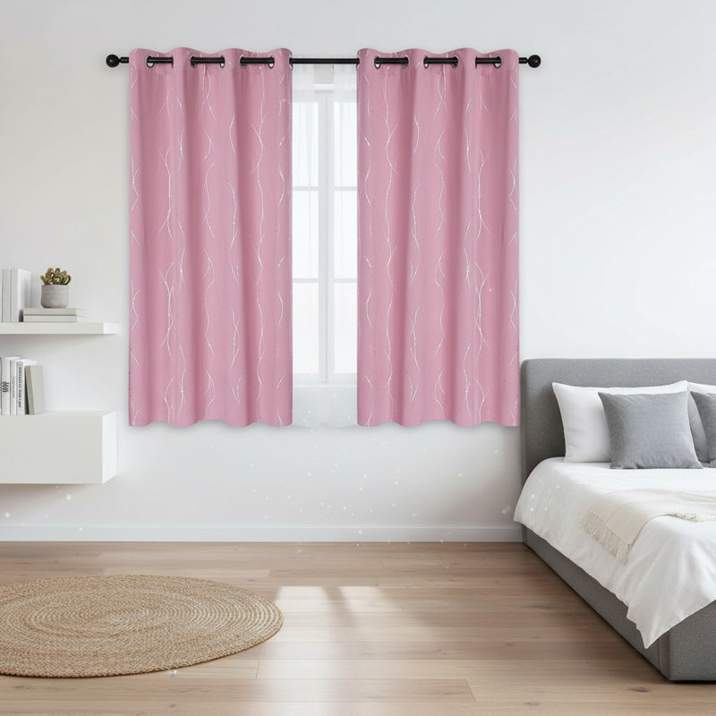 Blackout Curtain Panel Pair, Pink