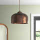 Tuck Single Light Metal Pendant