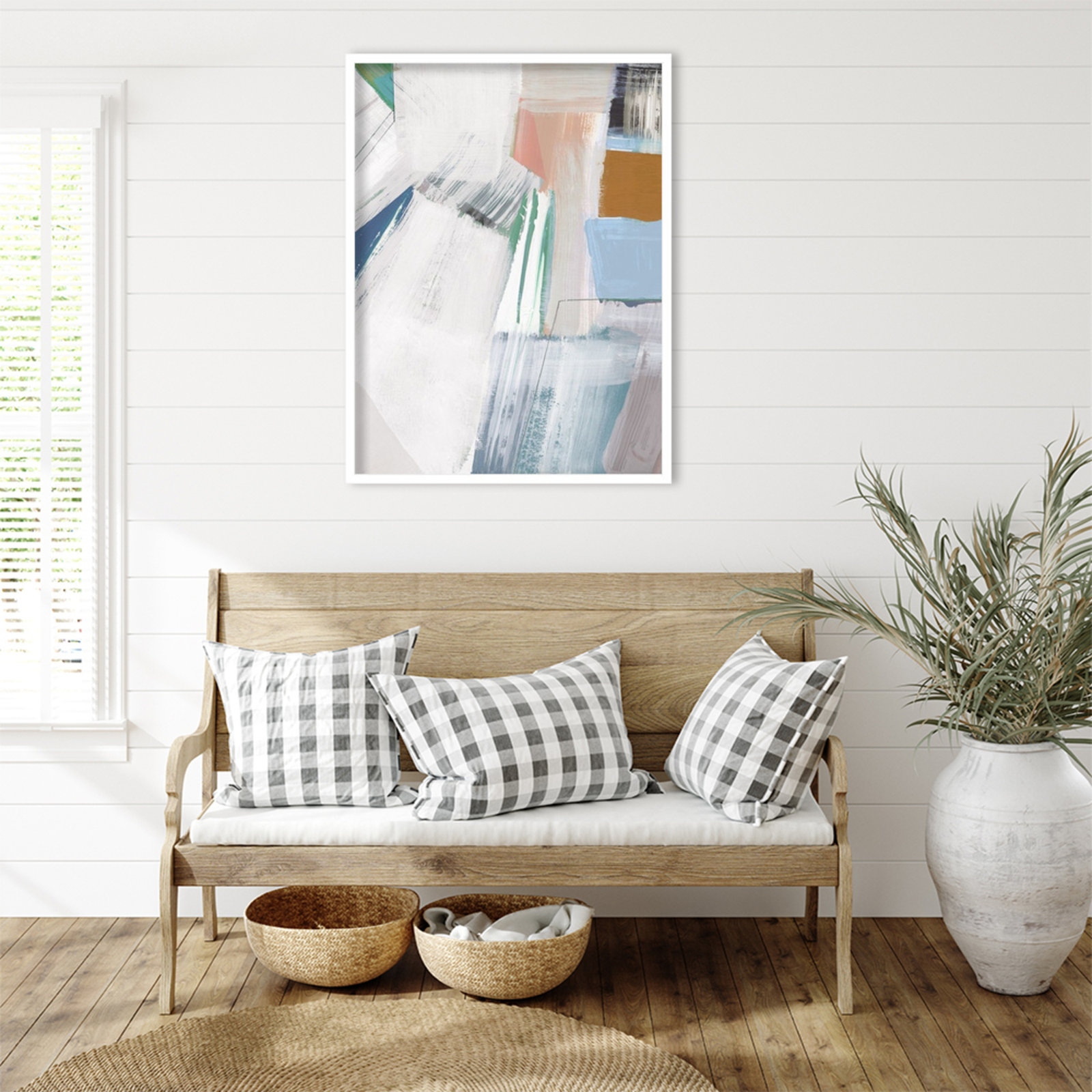 Buildings II by Gilpin Wood Framed Wall Art Print, 33" H x 25" W, White