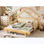 Lit simple en bois avec coussin-1766089598