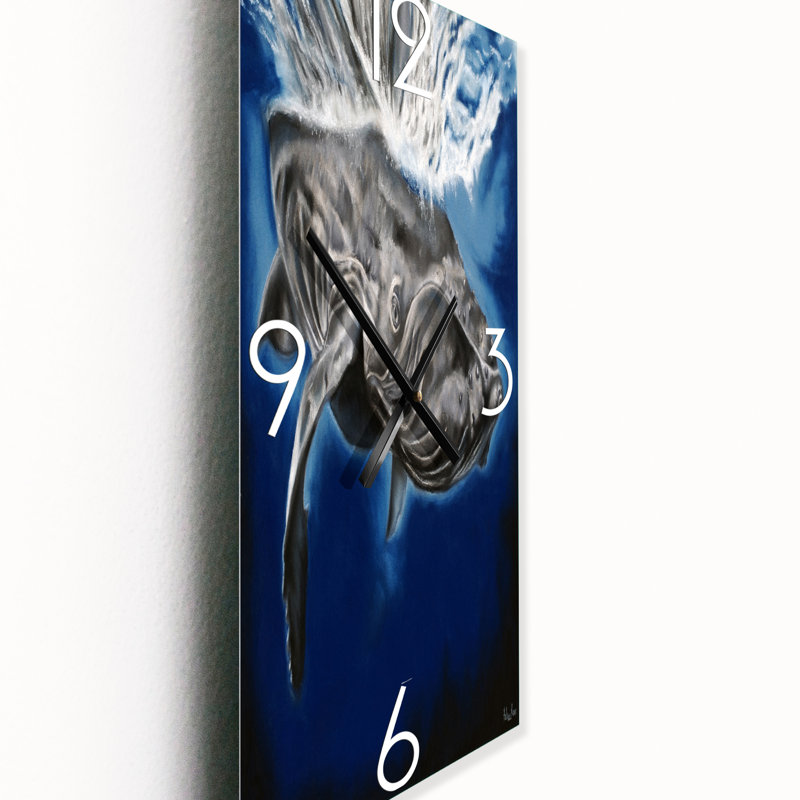 Horloge murale Portrait d'une baleine à bosse, Petit