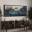 Art de jardin fleurs de jardin, décoration murale campagne bleu foncé, impression numérique sur toile giclée très grand-111652499-111652498