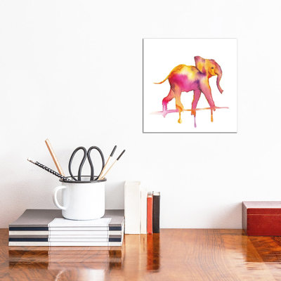 Elephant 1 Piece Wrapped Canvas Wall Art