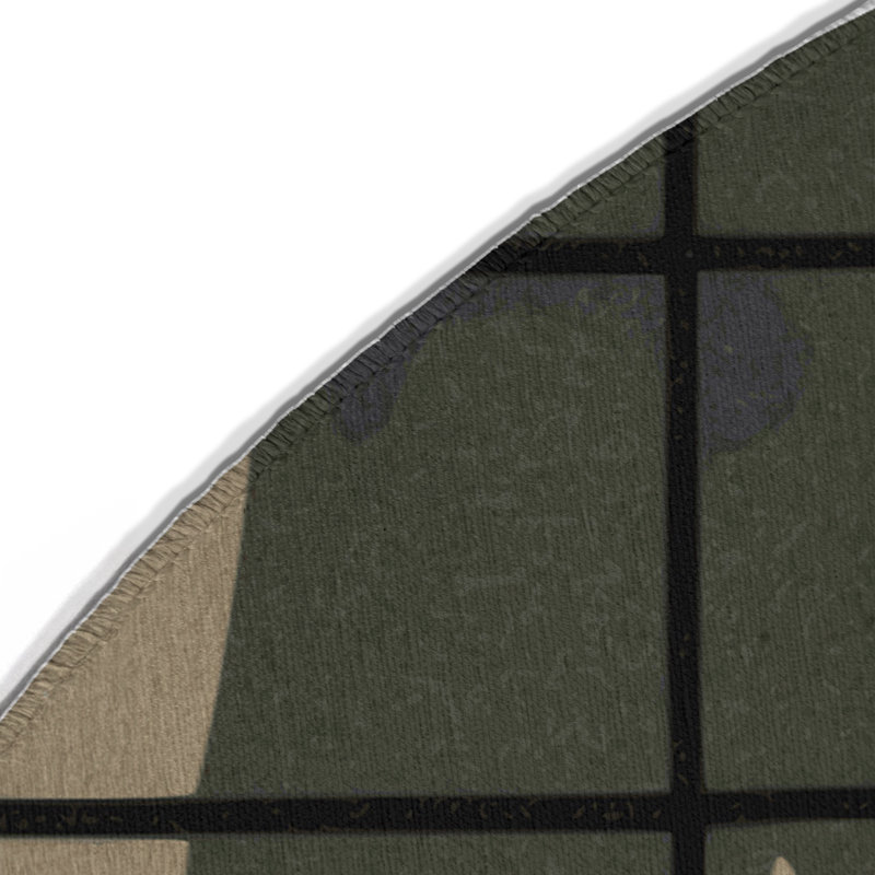 Apex Gridlock Indoor And Outdoor Area Rug, Round 5'