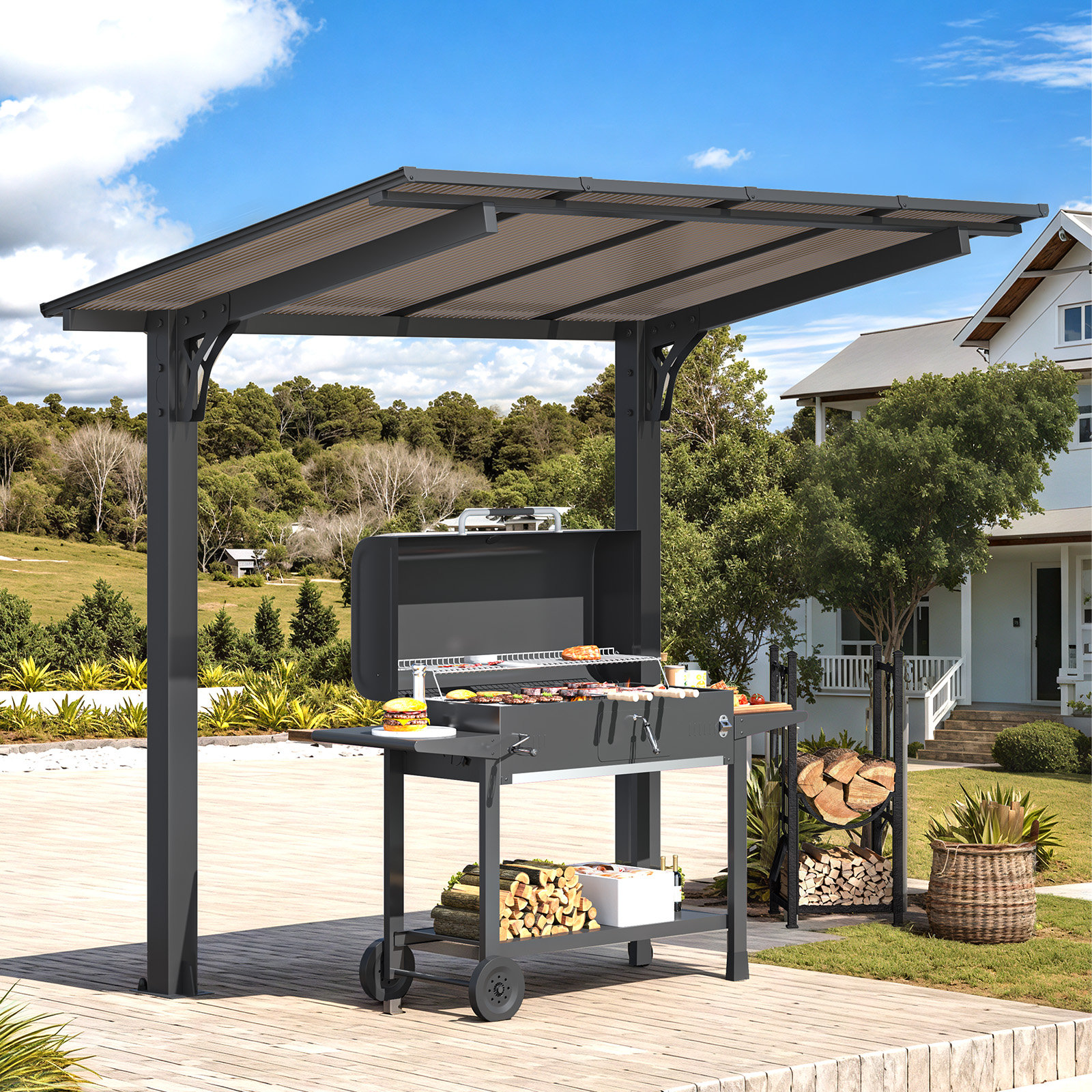 Enhance Your Patio with Aecojoy's Freestanding Gazebo Outdoor Pergola - A Perfect Blend of Style and Functionality