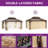 Outdoor Hardtop Aluminum Patio Gazebo with Antique Bronze Roof-93755434