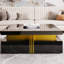 Modern Square Storage Coffee Table With 4 Drawers-1012487092