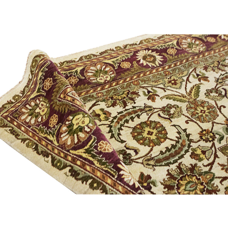 Tapis doré de haute qualité noué à la main