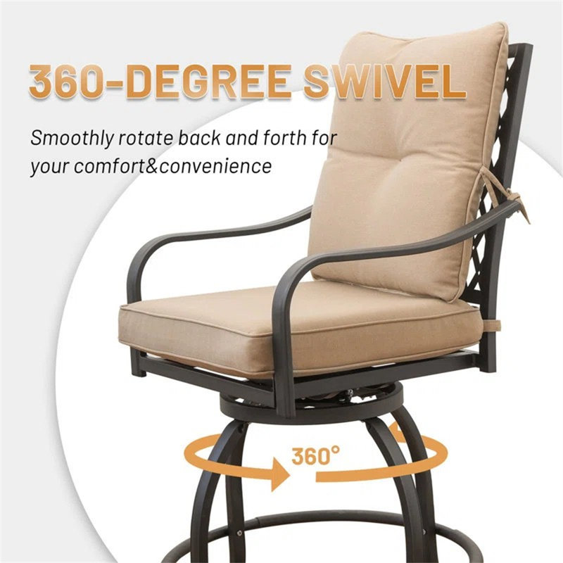 Tabourets de comptoir pivotants avec coussins 27,17 po Margaux