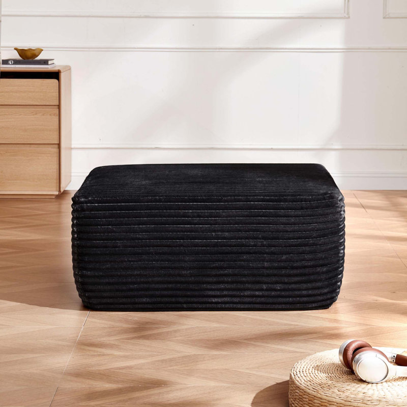 Repose-pieds moderne et élégant en velours côtelé rembourré: décontracté, élégant, pratique avec une qualité supérieure et une grande valeur pour vos besoins