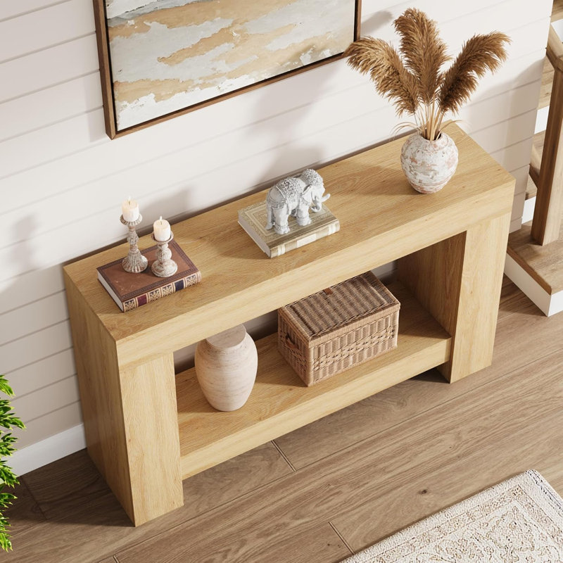 Console Table, Ivory, 80cm H x 120cm W x 30cm D, Brown, Brown / Ivory