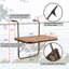 Table de bar pour balcons et table de balcon pliante à suspendre pour balustrades d'extérieur 23,6 po x 15,7 po réglables en aluminium pour économiser de l'espace (brun)